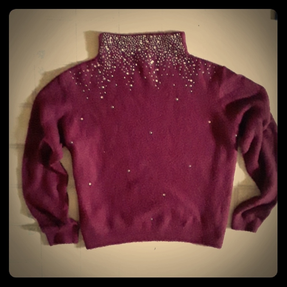 Juicy couture sweater w/gems&silver studs! Large